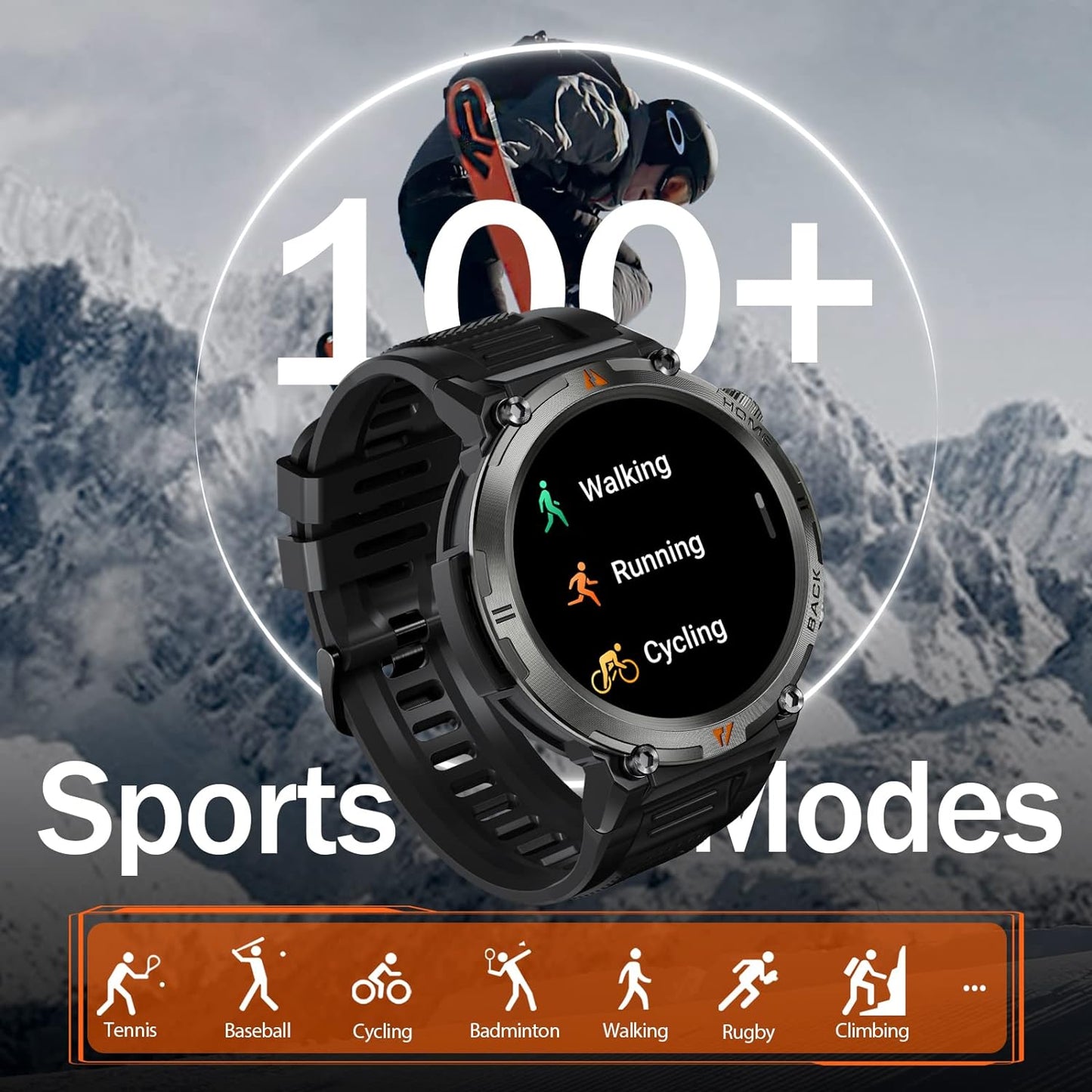 EIGIIS - Reloj inteligente militar con linterna LED