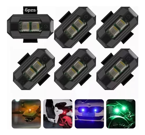 Mini luz led estrobo - three Pack