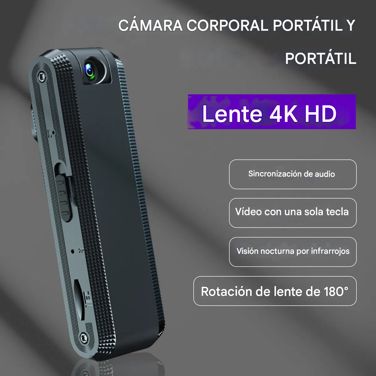 📹 Grabadora de Vídeo HD 1080P | Reducción de Ruido Inteligente | Portátil y Compacta 👜