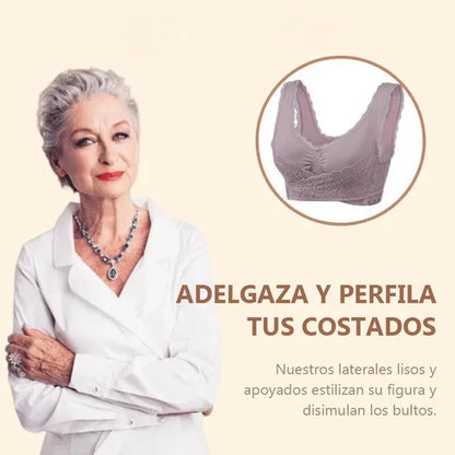 💥ÚLTIMO DÍA - 30%OFF - Cómodo Sujetador Corsé con Hebilla Lateral y Encaje🔥¡Compra 1 Lleva 2!