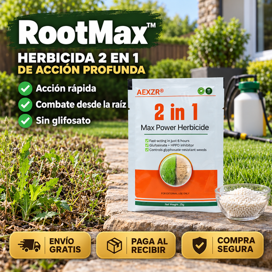 RootMax™ — Herbicida 2 en 1 de Acción Profunda | PROMOCIÓN 3 X 1