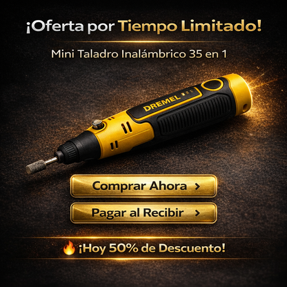 Mini Dremel Inalámbrico Recargable – 35 Piezas Multipropósito