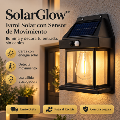☀️💡 SolarGlow™ — Lampara Solar de Pared con Sensor de Movimiento 🏡 | 🔥OFERTA 2 X 1🔥
