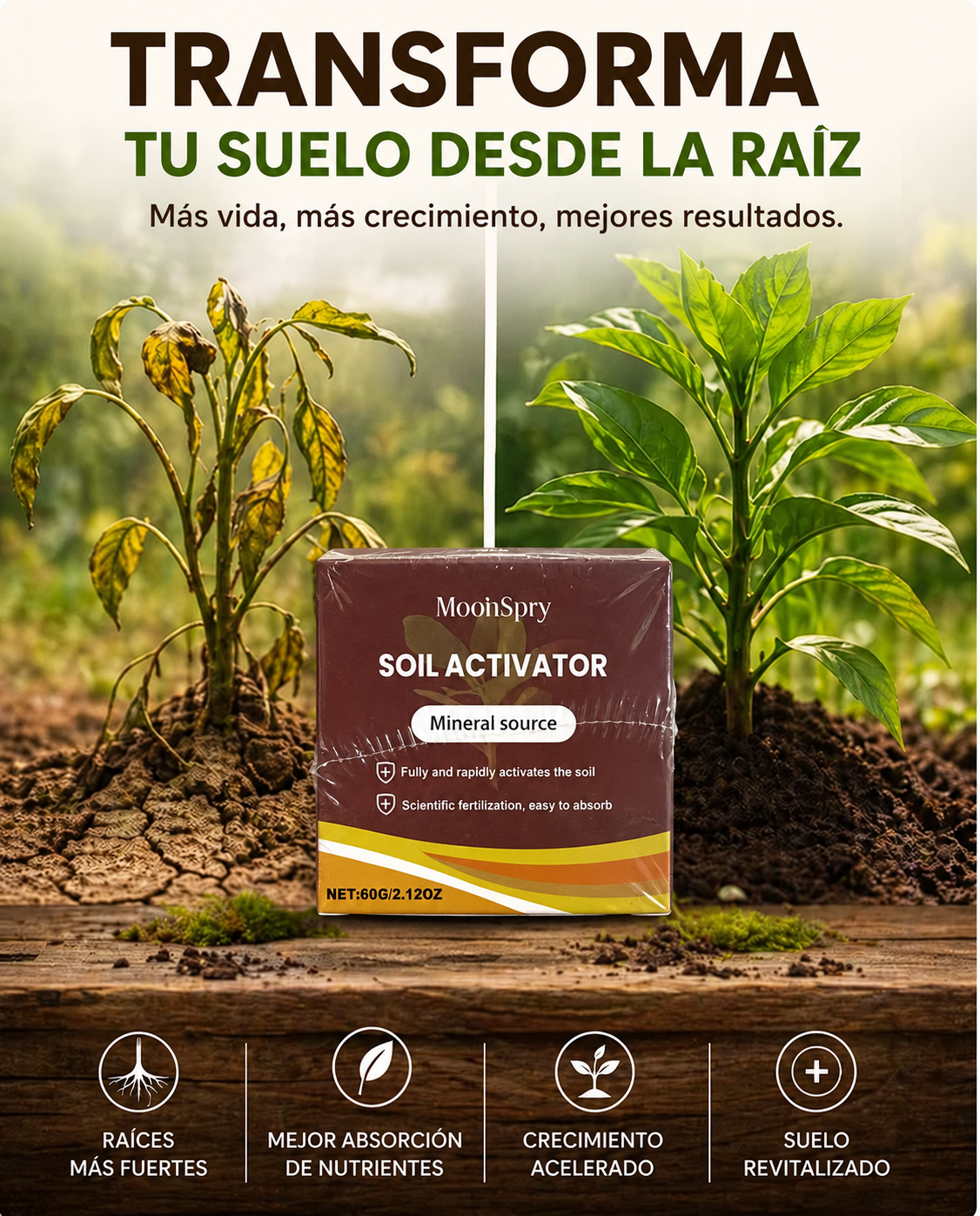 🔥PROMOCIÓN 2 X 1🔥 | 🌱✨ ACTIVADOR DE SUELOS 4 EN 1 - HAZ CRECER TUS PLANTAS COMO NUNCA