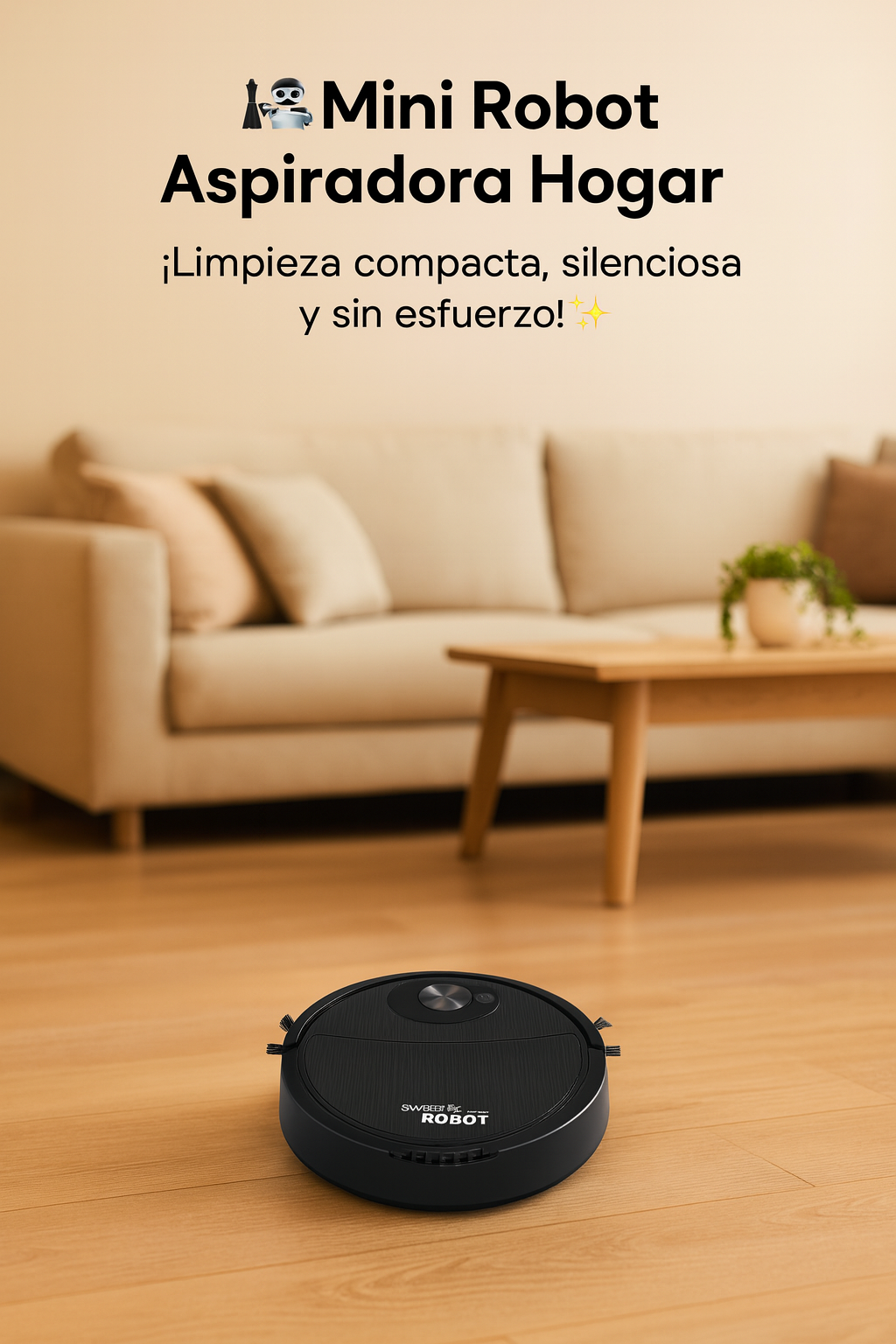 🧹🤖 Mini Robot Aspiradora Barredora Hogar
