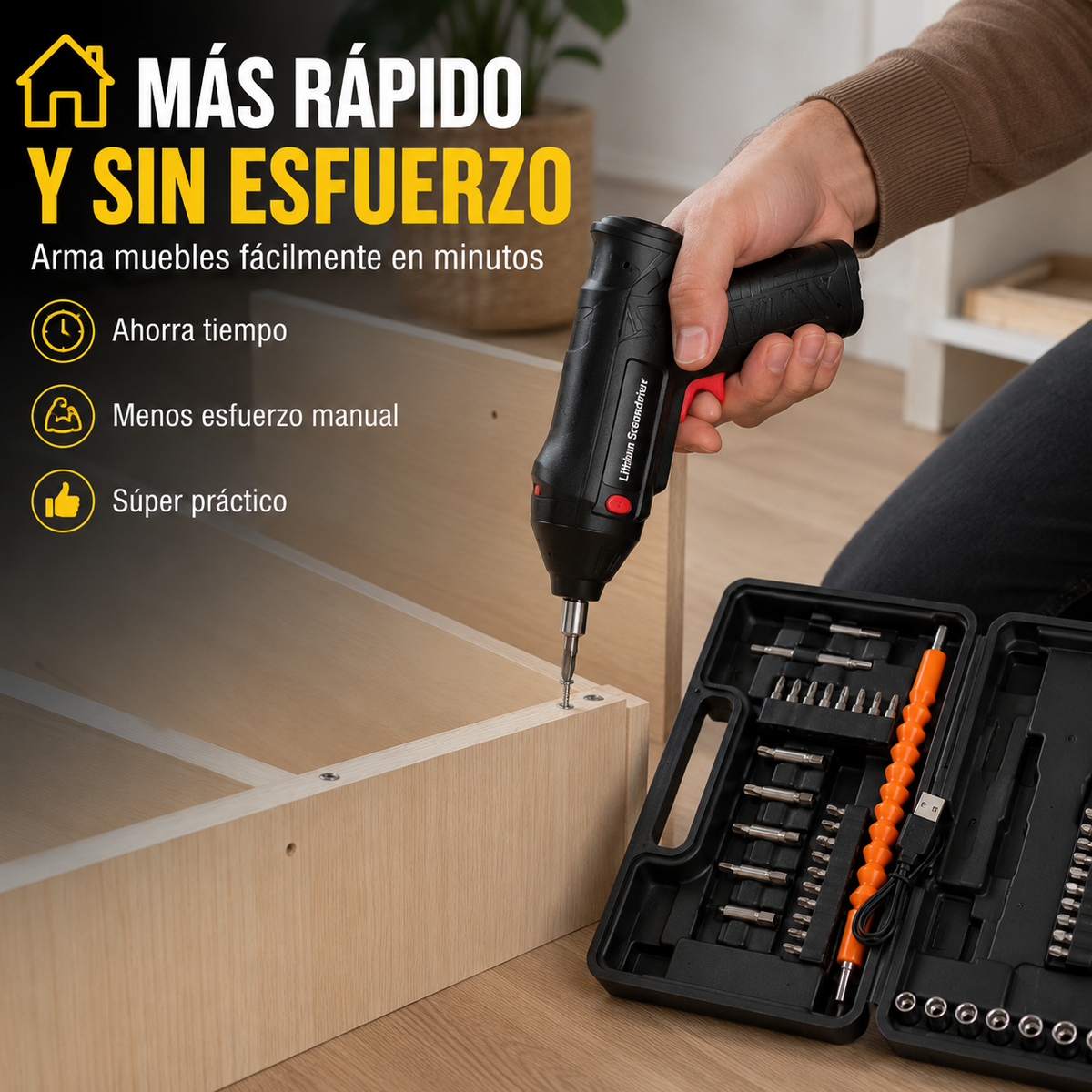 🔧KIT DESTORNILLADOR ELÉCTRICO MINI 47 ACCESORIOS - 🔥 PROMOCIÓN 🔥