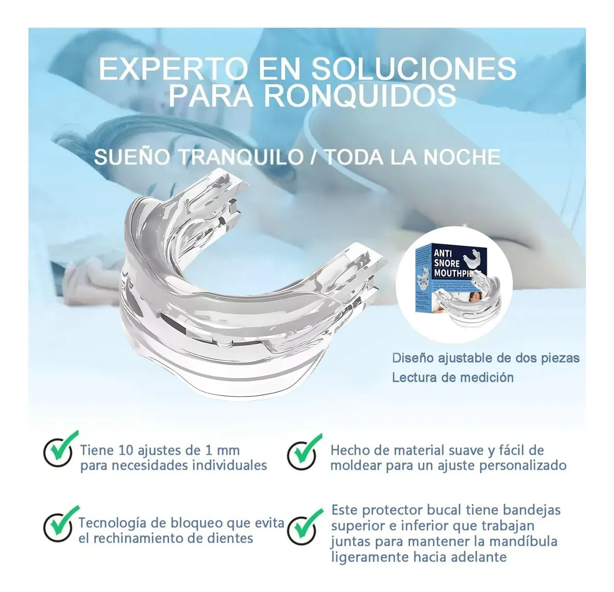 Protector Dental Antironquidos Ajustable😴🦷