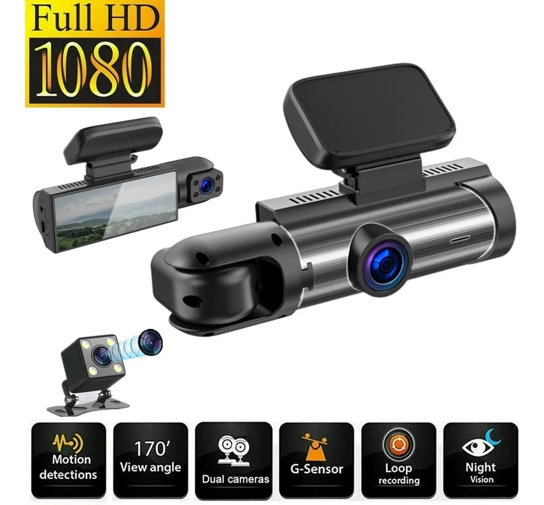 🚗📹 CAMARA VEHICULAR 2 EN 1 M8 HD - Seguridad Total en Cada Kilómetro