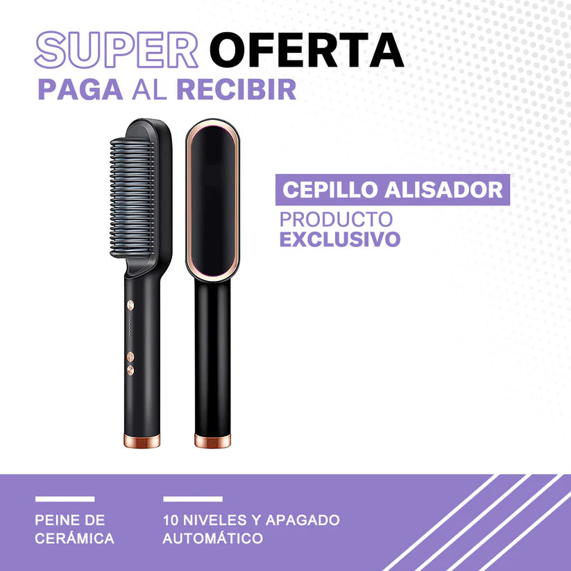 Cepillo Alisador 2 en 1 Hair Profesional