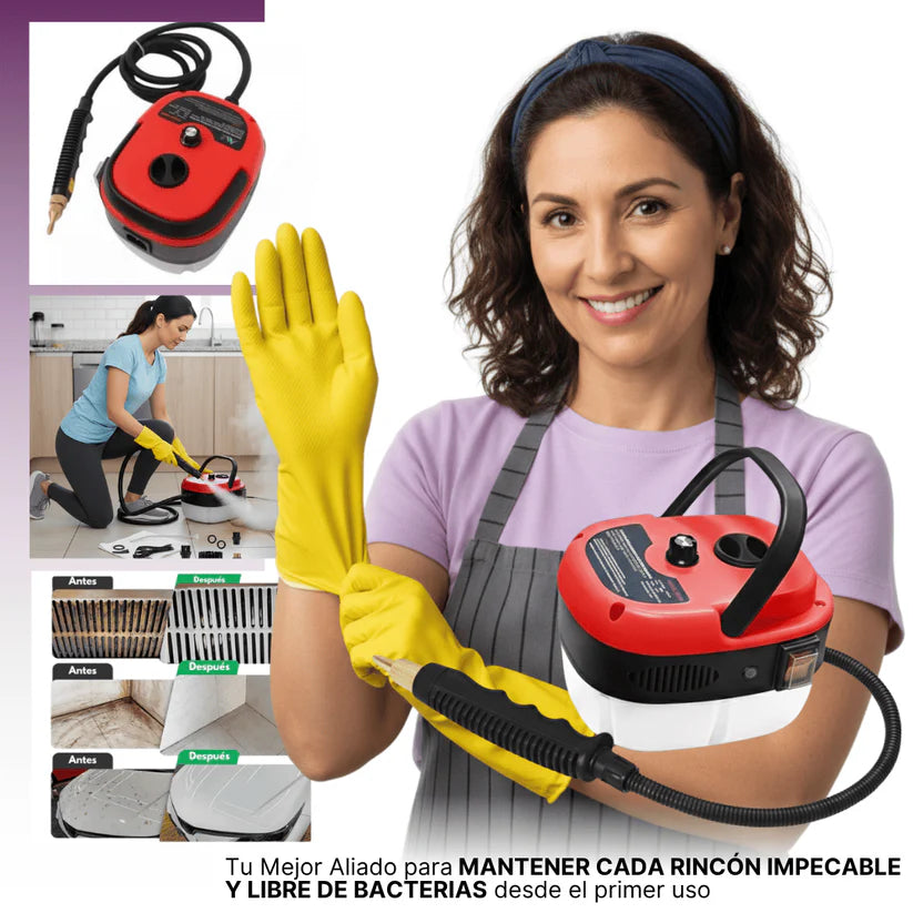 Limpiador a vapor de 2500W | ¡POTENCIA QUE TRANSFORMA TU HOGAR!