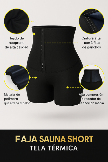 FAJA SHORT SAUNA TELA TÉRMICA - PROMOCIÓN
