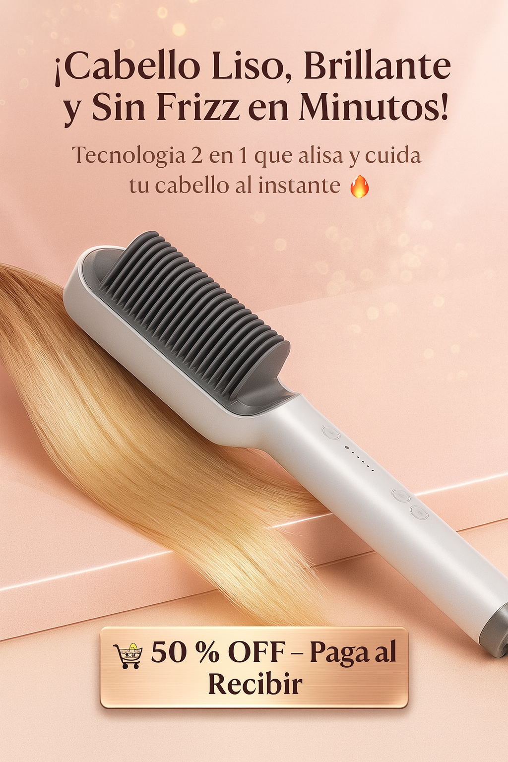 Cepillo Alisador 2 en 1 Hair Profesional