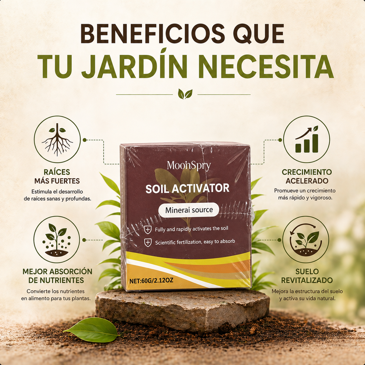 🔥PROMOCIÓN 2 X 1🔥 | 🌱✨ ACTIVADOR DE SUELOS 4 EN 1 - HAZ CRECER TUS PLANTAS COMO NUNCA