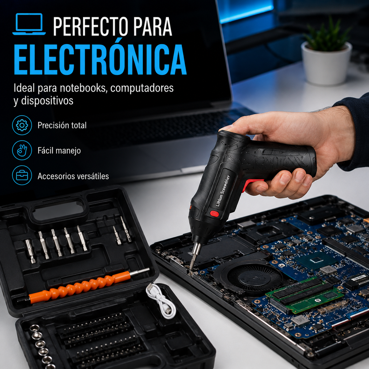 🔧KIT DESTORNILLADOR ELÉCTRICO MINI 47 ACCESORIOS - 🔥 PROMOCIÓN 🔥